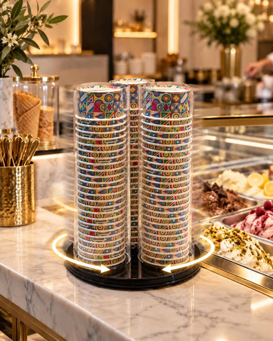 Dondurma kaplığı standı ve dondurma vitrini